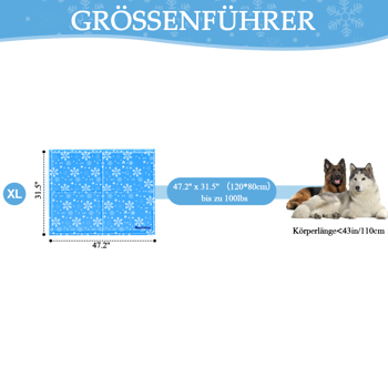 Kühlmatte für Hunde und Katzen Groß - Kühldecke Hund Selbstkühlend mit Ungiftiges Gel, Hundekühlmatte Katzen Kaltgelpad für Große Haustiere oder Mensch