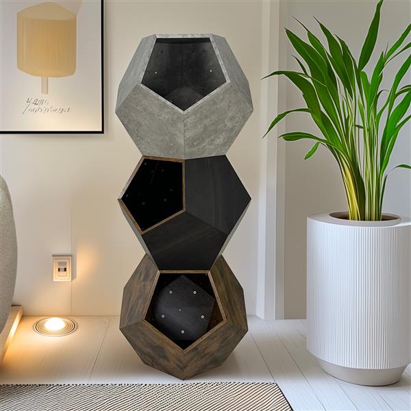 25.98'' Modern Pet Furniture Cat Litter, Sofa Side Table, Planter MDF Multifunctional Furniture, Burmese Sumac