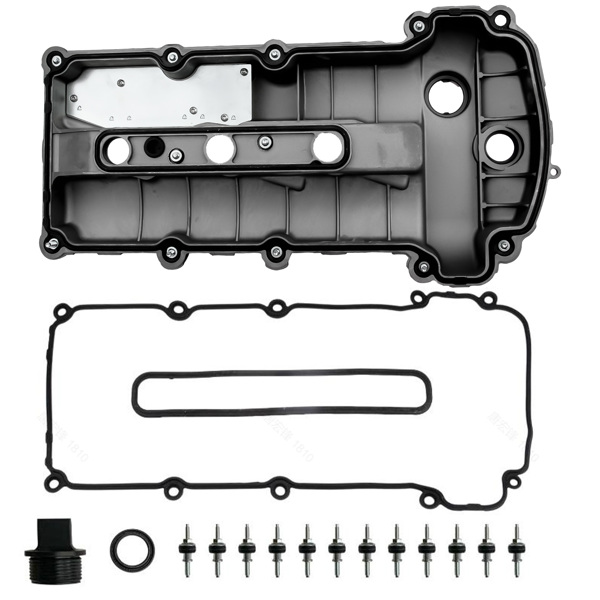 Upgraded Aluminum Left Rocker Valve Cover Set Black for 2002-2008 Jaguar S-Type 3.0L C2C38781