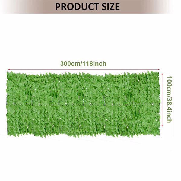 1Mx3M Balcony Hedges Artificial Ivy Leaf Garden Privacy Fence Privacy Screen