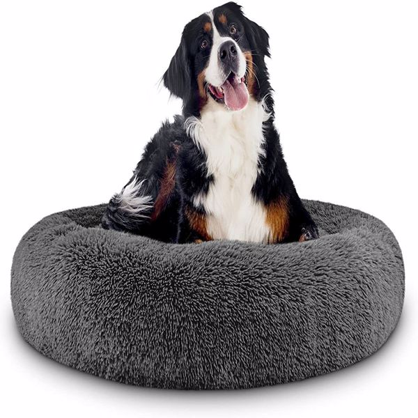 Hundebett Katzenbett Haustierbett Kuschelbett Bett Hundekorb Plüsch Donut Kissen