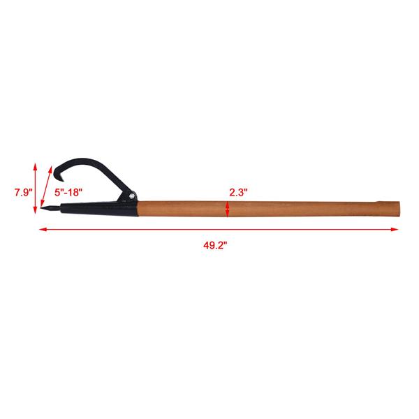 log49" wood loging tool ,log roller tool loging cant hook wooden handle