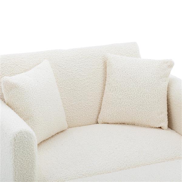 fashionable and classic style chaise lounge chair / accent chair for Living Room, bedroom (Teddy White)