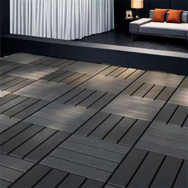 88pcs dark grey 11.8 "x 11.8" (30cmx30cm) interlocking deck plastic tiles four-way locking, non-slip waterproof indoor outdoor universal flooring, all-weather terrace tiles, flat imitation wood patter