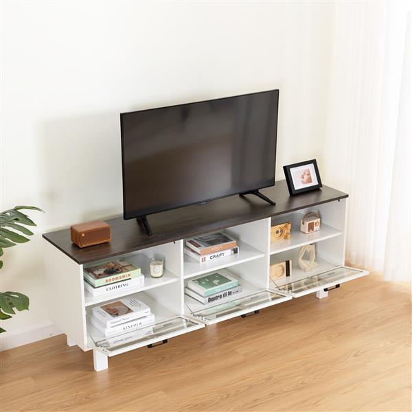 TV stand,TV cabinet,American country style TV lockers,The toughened glass door panel,Metal handles,birch legs,Turn down the drawer,can be placed in Lounge Room,Living Room or Bedroom,color:white+Gray