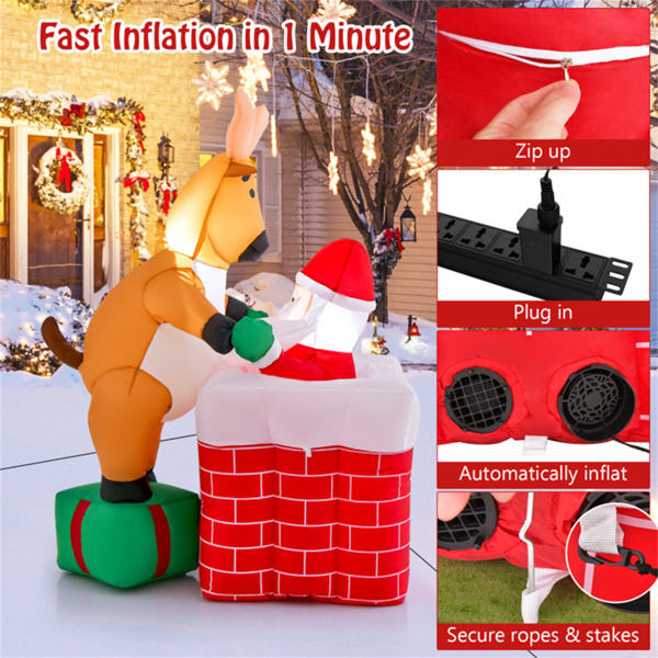 5 Feet Inflatable Liftable Santa Claus 