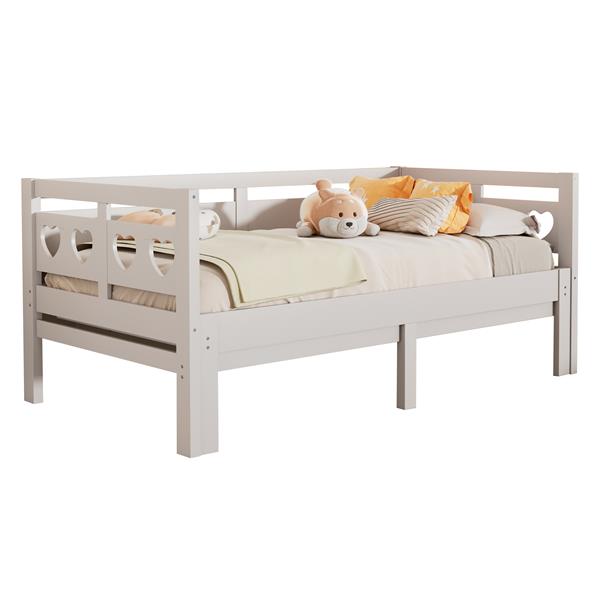 Twin Extending Daybed with Trundle, Wooden Daybed, White