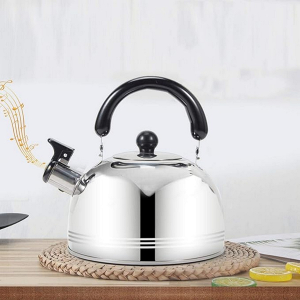 Induction Whistling Kettle, Tea Kettle, Kettle Made of Stainless Steel, 2L Hot Water Tea Pot for All Heat Sources