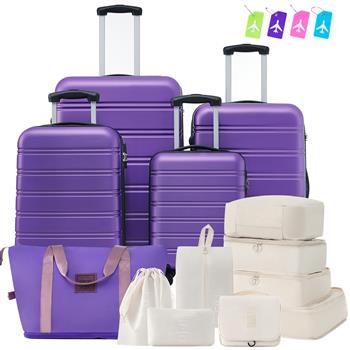 Hardshell Luggage Sets 4 pcs + Bag Spinner Suitcase with TSA Lock Lightweight-16\\"+20\\"+24\\"+28\\" Luggages