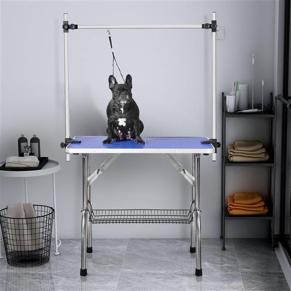 Large Size 46" Grooming Table for Pet Dog and Cat with Adjustable Arm and Clamps Large Heavy Duty Animal grooming table