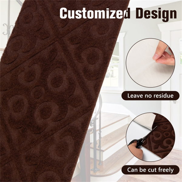 15 non-slip step MATS Brown