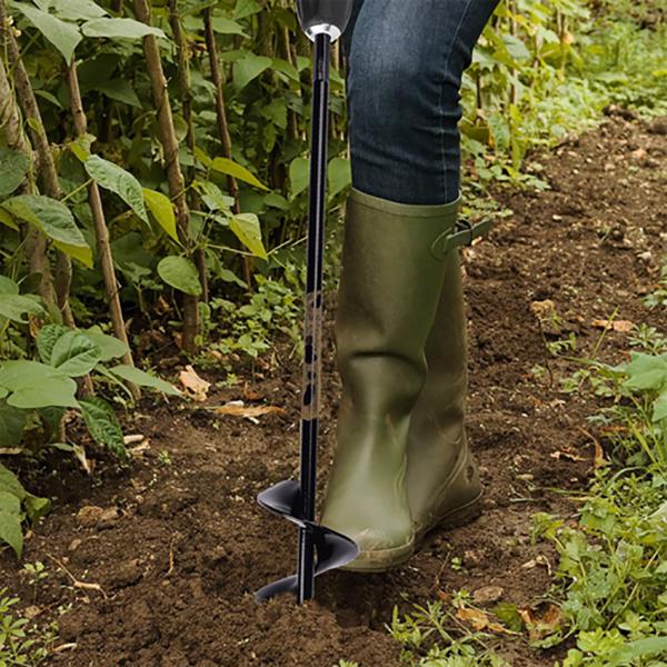 Erdbohrer Pfahlbohrer Erdlochbohrer Gartenbohrer für Bohrmaschine Akkuschrauber