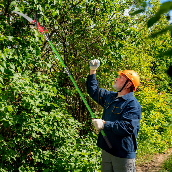 26ft Manual Pole Saw, Lightweight Tree Trimmers Long Handle Pruner Set, Sharp Steel Blade and Scissors Pole Saw for Trimming Palm, Pear Tree, Fir Tree, Other High Trees and Shrubs