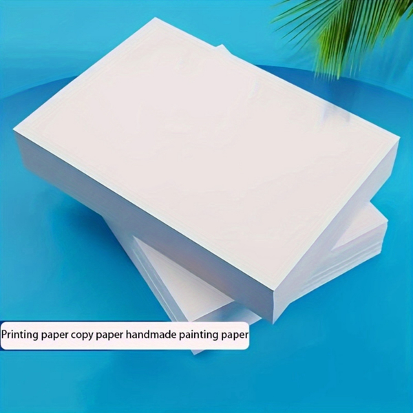 2500 sheets of A4 paper, 80GSM white paper, printer paper, used for office printing, menus, images, invitation letters, each pack of 500 sheets, a total of four packs, size: (8.27 in x 11.69 in)