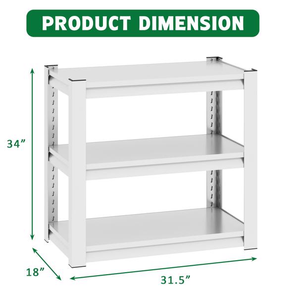 40-50 Gallon Fish Tank Stand - Metal Aquarium Stand, 31.5 "L x 18 "W x 34"H Adjustable Heavy Duty Reptile Tank Stand, Adjustable 3-Tier Fish Tank Rack Shelf for Home Office, Tank Not Included 