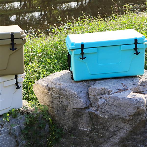 Hot Selling Blue color 65QT Outdoor cooler fish ice chest Box 2022 Popular Camping Cooler Box