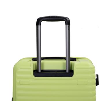 3 Piece Luggage Sets PC+ABS Lightweight Suitcase with Two Hooks, 360° Double Spinner Wheels, TSA Lock, (20/24/28) Light Green