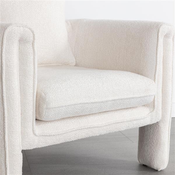 Modern Style Accent Chair Armchair for Living Room, Bedroom, Guest Room,Office, Ivory