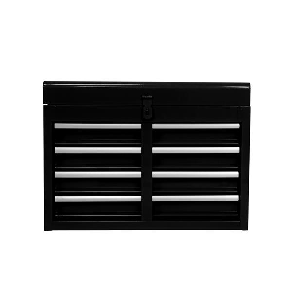 Detachable 5 Drawer Tool Chest with Bottom Cabinet and One Adjustable Shelf--Black