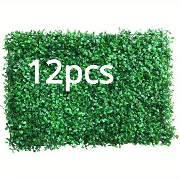 12 pieces of grass wall panels, grass backboards, garden fence, backyard (12 pieces of grass)