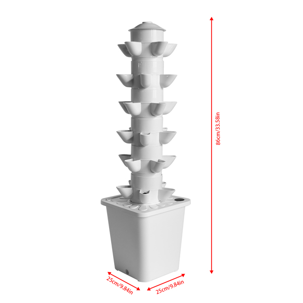 White 30 Pod Hydroponic Growing System Outdoor Indoor Garden Vegetable Plant with Pump and Tank Vegetable Plant Gift for Gardening Lover