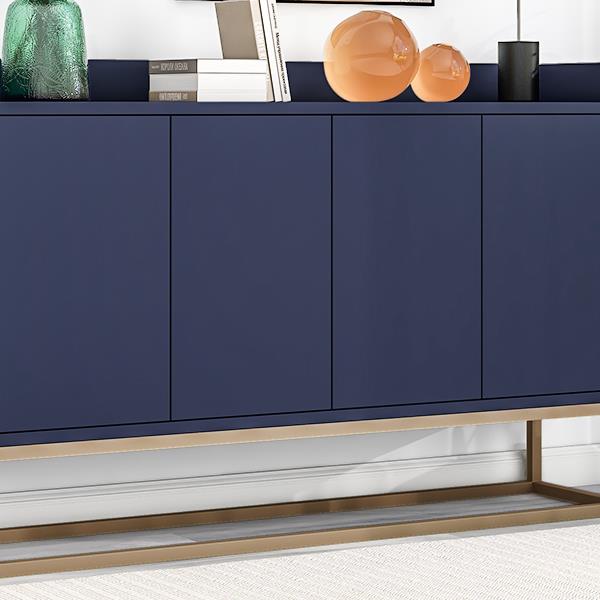 Modern Sideboard Elegant Buffet Cabinet with Large Storage Space for Dining Room, Entryway (Navy)