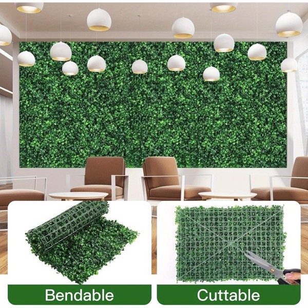 12 pieces of grass wall panels, grass backboards, garden fence, backyard (12 pieces of grass)