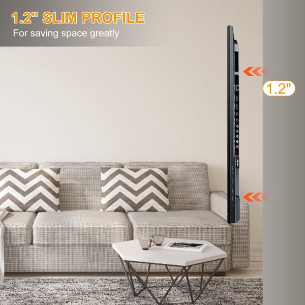 TV Wall Mount TV Wall Holder Bracket Support 32-65 inch Flat TV Max Hole Distance 400x400mm Hold Up To 30kg/66.14lbs