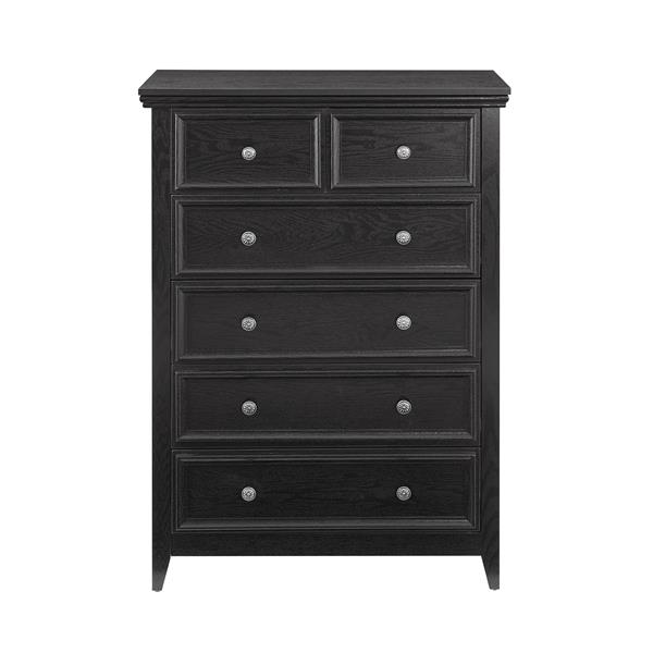 Modern 6 Drawers Dresser 6 Drawers Cabinet,Chest of Drawers Closet Organizers and Storage Clothes Storage Drawers Cabinet for Living Room, Farmhouse Dresser Organizer Black