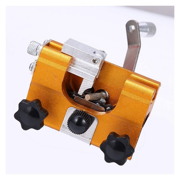 1pc Chain saw sharpener, chain saw sharpener, portable hand crank chain saw sharpener, suitable for all types of chain saws