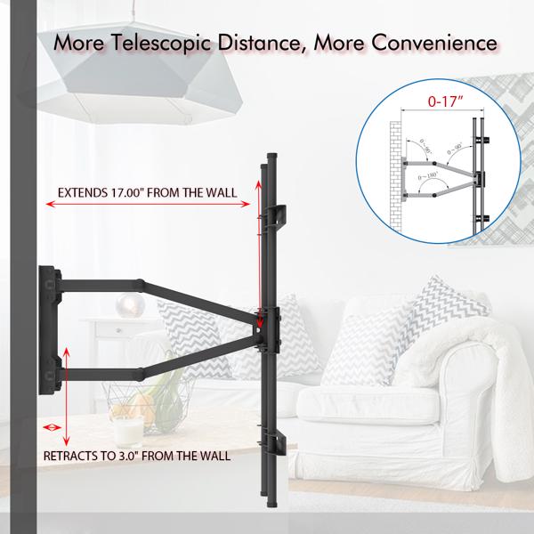 LEADZM TMDS-106 40-75" Flat Tilting TV Wall Mount with Spirit Level