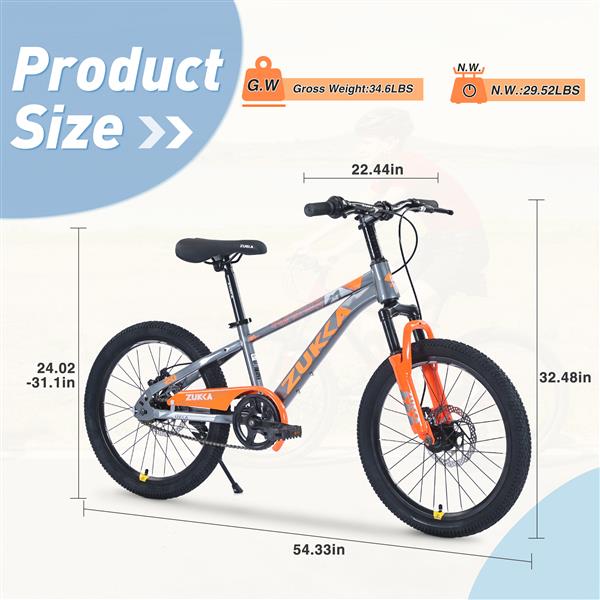 Mountain Bike,20 Inch MTB for Boys and Girls Age 7-10 Years,Multiple Colors