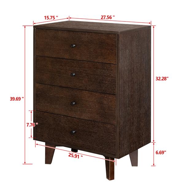 Solid Wood spray-painted drawer dresser bar,buffet tableware cabinet lockers buffet server console table lockers, retro round handle, applicable to the dining room, living room,kitchen corridor auburn