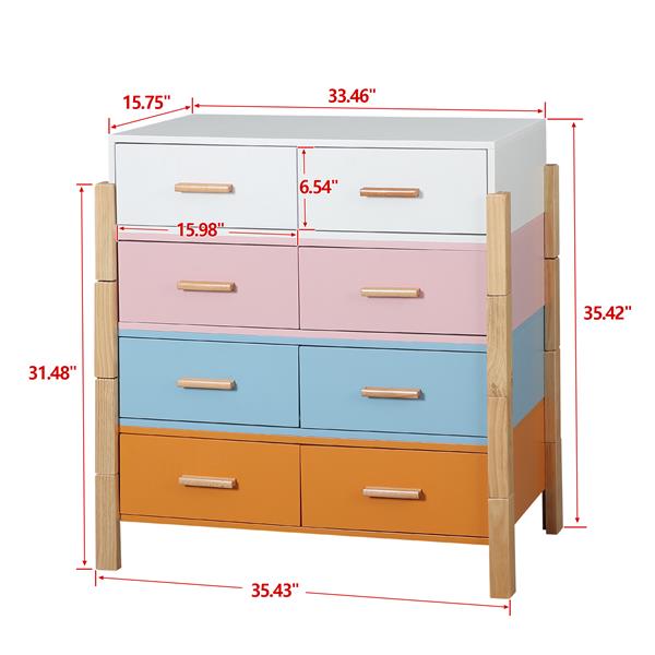 The colorful  free combination cabinet  DRESSER CABINET BAR CABINET, storge cabinet, lockers,Solid woodhandle, can be placed in the living room, bedroom, dining room  color White, blue orange Pink