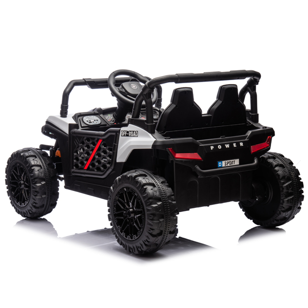 24V Kids Ride On UTV,Electric Toy For Kids w/Parents Remote Control,Four Wheel suspension,Low Start,Adjustable speed,Multimedia player,Early Education,Bluetooth,Rear storage space for kids aged 3+.