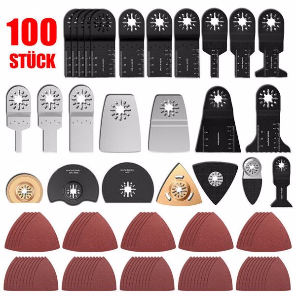 100xOszillierendes Sägeblätter Kit Multifunktionswerkzeug Zubehör Set Multi Tool