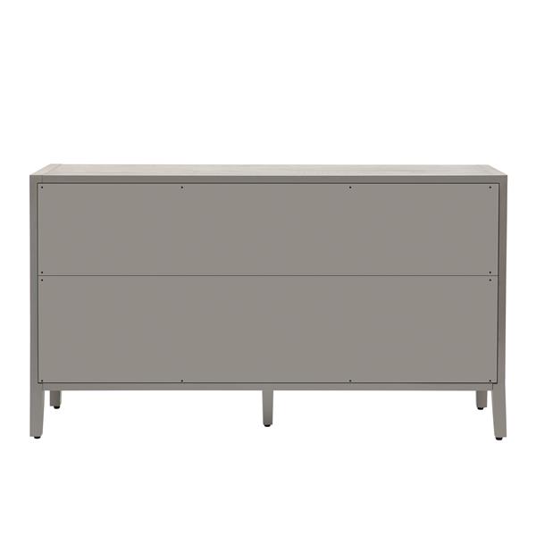 Storage Cabinet Sideboard Wooden Cabinet with 4 Metal handles ,4 Shelves and 4 Doors for Hallway, Entryway, Living room