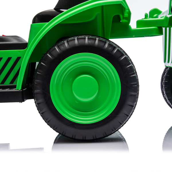 12V Kids Ride On Electric Tractor Black Knight,Kids Ride On Toy.2WD,Non-skid tires, steering wheel, foot pedal,With Removable storage tug,Light,Bluetooth,Music,MP3,USB,Power Display For Kids Aged 3+.