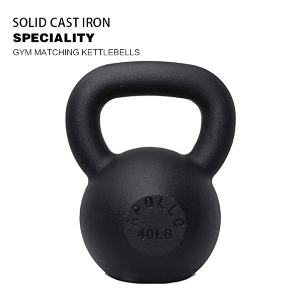 40LBS Solid Cast Iron Kettlebells  Ideal for Strength Training, Building Muscles