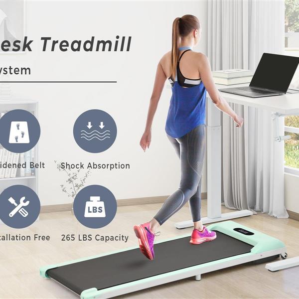 2 in 1 Under Desk Electric Treadmill 2.5HP, Remote Control, Display, Walking Jogging Running Machine Fitness Equipment for Home Gym Office