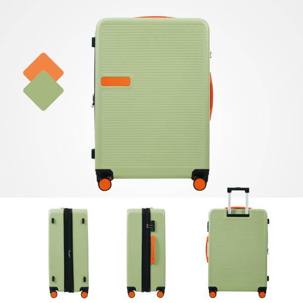 Hardshell Luggage Sets 3 pcs Contrast Color Suitcase with Spinner Wheels and TSA Lock 20" 24" 28" Available