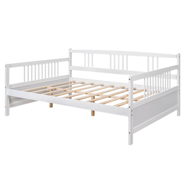 Full Size Daybed with Support Legs, White