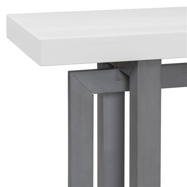 Contemporary Console Table with Wood Top, Extra Long Entryway Table for Entryway, Hallway, Living Room, Foyer, Corridor