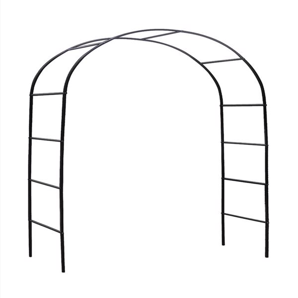 7'8" H x 4'5" W Metal Garden Arch Trellis,Adjustable Arbor Trellis for Garden Climbing Plants Support，Black