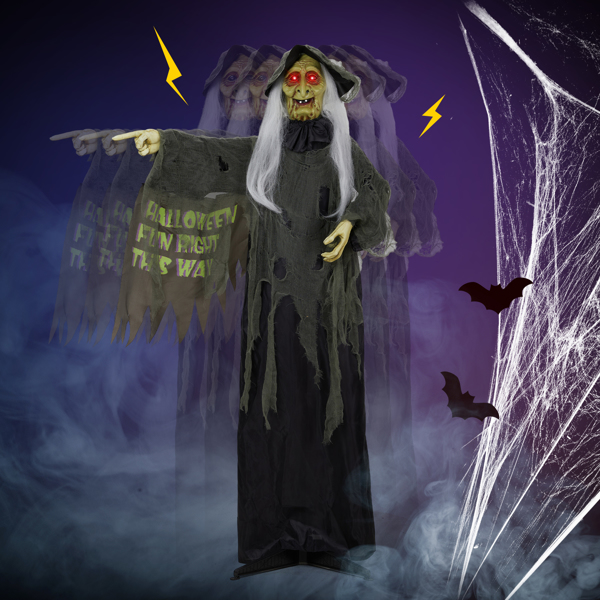 6ft Witch Halloween Standing Decoration