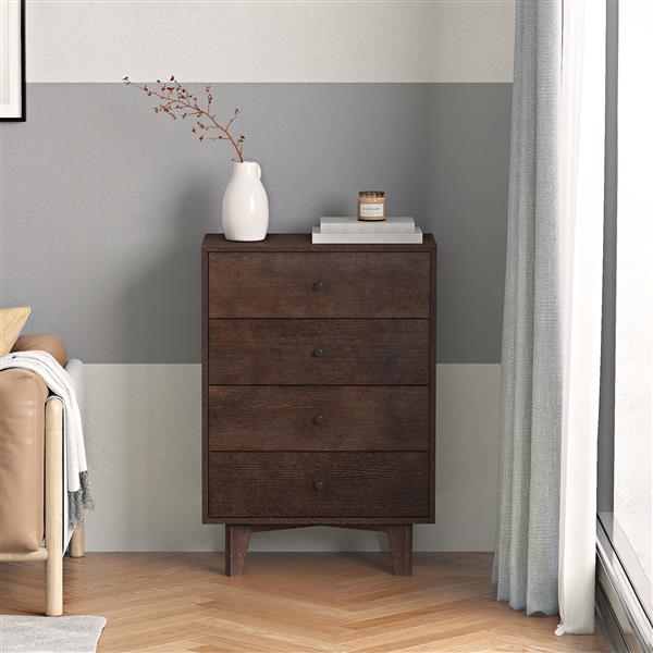 Solid Wood spray-painted drawer dresser bar,buffet tableware cabinet lockers buffet server console table lockers, retro round handle, applicable to the dining room, living room,kitchen corridor auburn