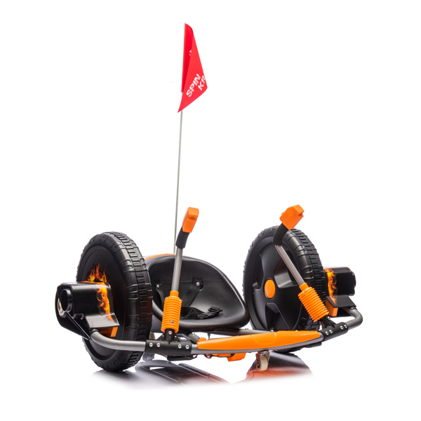 12V Kids Ride On Electric Toy,2WD,16'' exaggerated wheel,Dual handle control for 360 degree flexible steering and rotation,Solid metal frame,Provide a speed of 4.66 MPH For Kids Aged 6+.