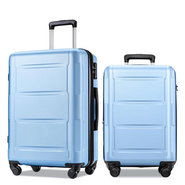 Expanable Spinner Wheel 2 Piece Luggage Set ABS Lightweight Suitcase with TSA Lock 20inch+24inch