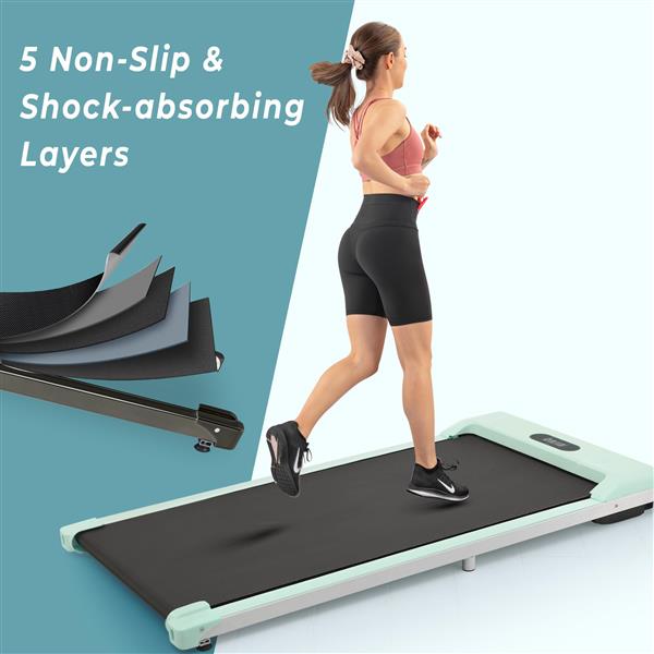 2 in 1 Under Desk Electric Treadmill 2.5HP, Remote Control, Display, Walking Jogging Running Machine Fitness Equipment for Home Gym Office