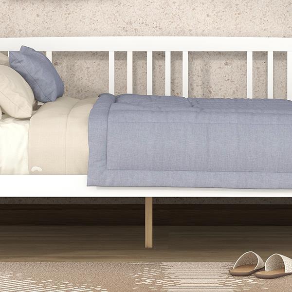 Full Size Daybed with Support Legs, White